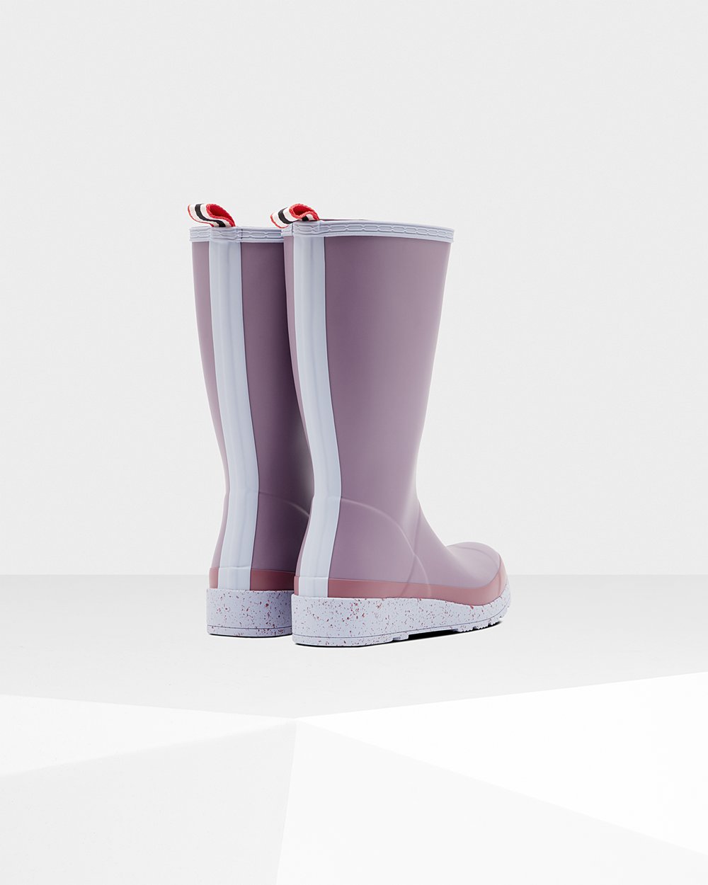 Play Botas Hunter Mujer - Original Tall Speckle Rain - Morados - JQYTXEZ-14